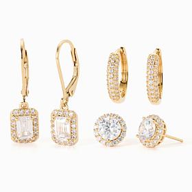 Radiance by Absolute™ 3-Piece CZ Earring Set