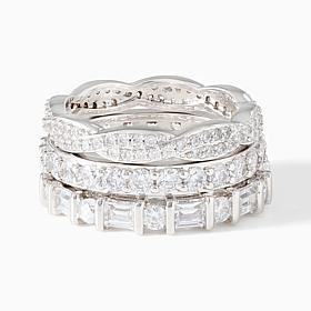 Radiance by Absolute 3-Piece Mixed-Cut Eternity Ring Set