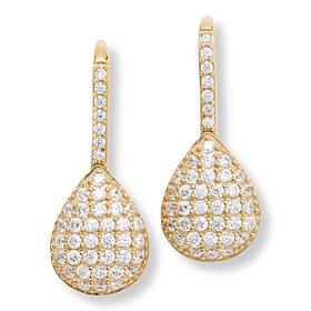 Radiance by Absolute™ 3.32ctw Pavé Pear Drop Earrings