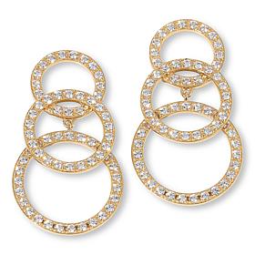 Radiance by Absolute™ 5.44ctw Triple Circle Drop Earrings 