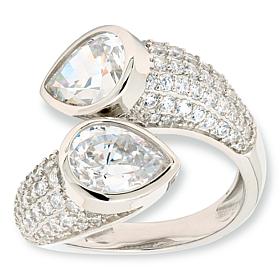 Radiance by Absolute™ 5ctw Pear and Pavé Bypass Ring