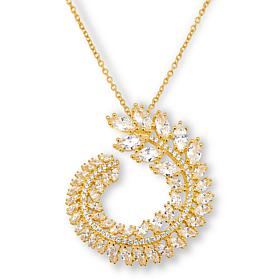 Radiance by Absolute™ 9.20ctw Sterling Silver Swirl Pendant with Chain