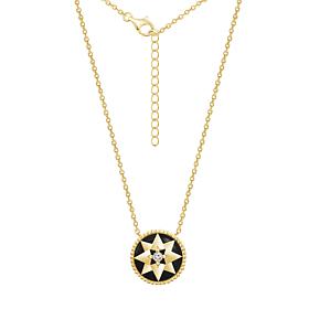 Radiance by Absolute™ Black Onyx-Color North Star Pendant Necklace