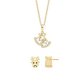 Radiance by Absolute™ Christmas Bell Earrings and Necklace Set