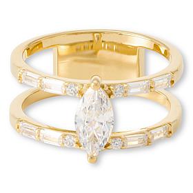 Radiance by Absolute™ Double Oval CZ Sterling Silver Ring