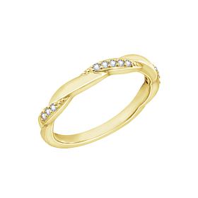 Radiance by Absolute™ Gold-Plated Pavé Twist Ring