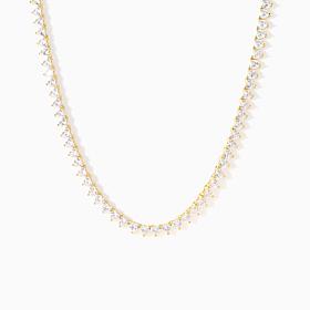 Radiance by Absolute Heart Cut Mag Closure Tennis Necklace