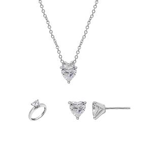 Radiance by Absolute™ Heart Cut Pendant, Earrings and Ring Set