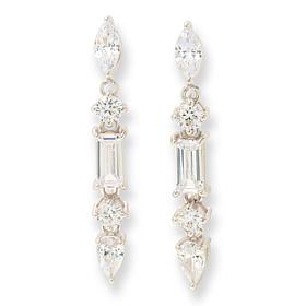 Radiance by Absolute™ Multi Shape CZ Sterling Silver Drop Earrings