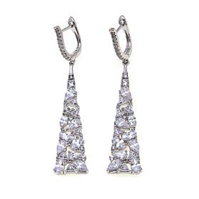 Radiance by Absolute™ Multi-Shaped Stone Triangular Drop Earrings