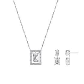 Radiance by Absolute™ Pendant Necklace and Earrings with Jackets