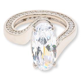 Radiance by Absolute™ Platinum-Plated 9.8ctw Oval Cut Cocktail Ring
