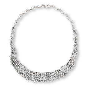 Radiance by Absolute™ Silvertone Marquise and Round Cluster Necklace