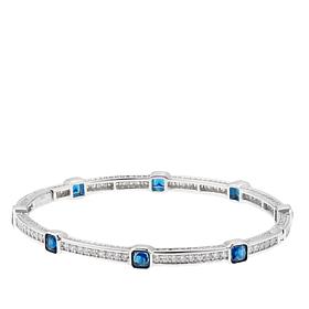 Radiance by Absolute™ Simulated Sapphire Station Bangle Bracelet