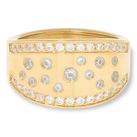 Radiance by Absolute™ Stainless Steel Round CZ Band Ring