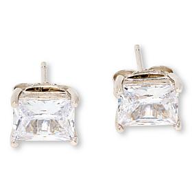 Radiance by Absolute™ Sterling Silver 6x8mm Emerald Cut Stud Earrings