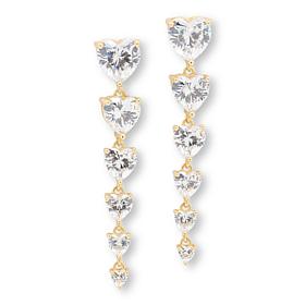 Radiance by Absolute™ Sterling Silver Cascading Heart Drop Earrings 