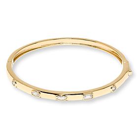 Radiance by Absolute™ Sterling Silver Multi Cut Bangle Bracelet
