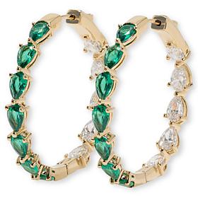 Radiance by Absolute™ x Marysol Patton Green Pear Hoop Earrings - 1.5"