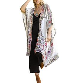 Raj Aamani Thick Stitch Embroidered Duster Kimono