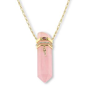 Rarities Gold-Plated Gemstone Obelisk 18" Necklace