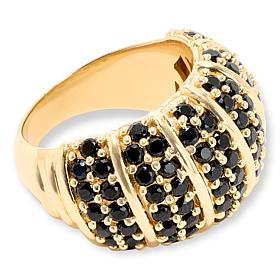 Rarities Gold-Plated Sterling Silver Gemstone Stripe Dome Ring