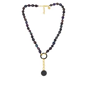 Rarities Peacock Pearl and Black Spinel Gold-Plated Necklace