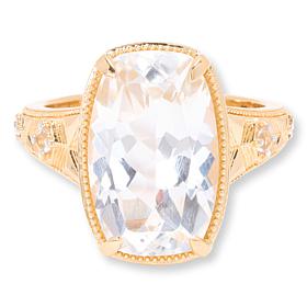 Rarities White Topaz Cushion-Cut Statement Ring