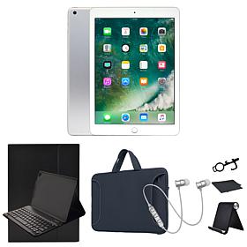Refurbished 2018 Apple iPad 9.7" 32GB Wifi, Keyboard, Bluetooth Ear...