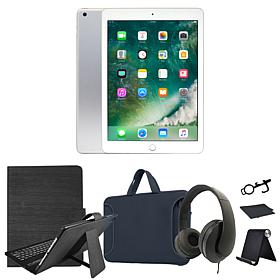 Refurbished 2018 Apple iPad 9.7" 32GB Wifi, Keyboard Case, Accessories