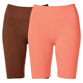 Rhonda Shear 2-pack Ahh Seamless Cotton Smoothing Longline Short