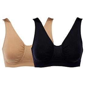 Rhonda Shear 2-pack Ahh Seamless Underwire Bra