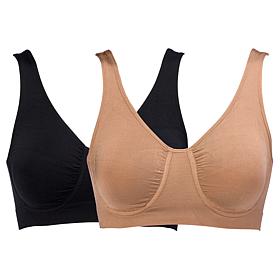 Rhonda Shear 2-pack Ahh Seamless Underwire Bra