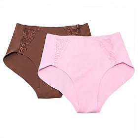 Rhonda Shear 2-pack Invisible Edge Lace Panty