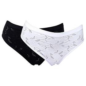 Rhonda Shear 2-pack Lace Crochet Brief