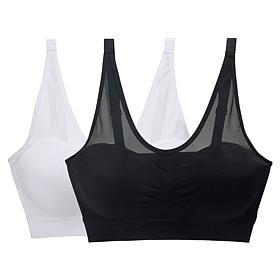 Rhonda Shear 2-pack Mesh Neckline Ahh Bra