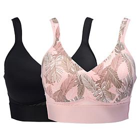 Rhonda Shear 2-pack Molded Cup Bra with Cross Back Mesh Detail