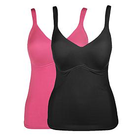 Rhonda Shear 2-pack Molded Cup Cami Tank Top