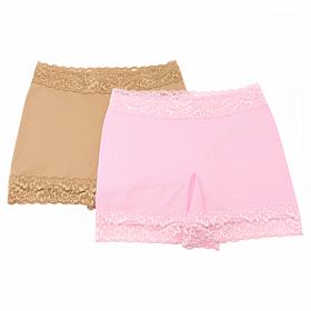 Rhonda Shear 2-pack Seamless Lace Boyshort