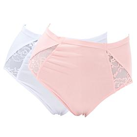 Rhonda Shear 2-pack Seamless Panty with Lace