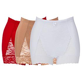 Rhonda Shear 3-pack Classic Pin-Up Panty with Lace Detail