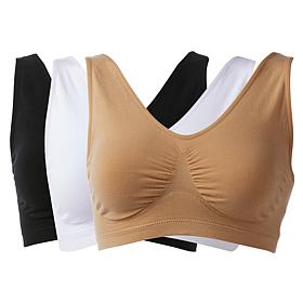 Rhonda Shear 3-pack Original Cotton-Blend Ahh Bra