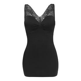 Rhonda Shear "Ahh" Seamless Tank with Lace Inset and Removable Pads