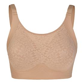Rhonda Shear All-Over Lace Gel Bra with Back Closure