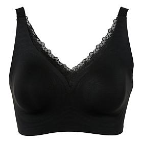 Rhonda Shear Lace-Detail Gel Bra with Back Closure