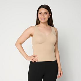 Rhonda Shear Seamless Tank with Lace Inset and Removable Pads
