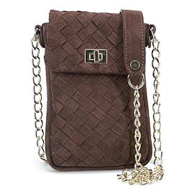 Ron White Edessa Supple Woven Suede Mini Crossbody Handbag