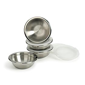 RSVP Stainless Steel Prep Bowls with Lids - Set of 4
