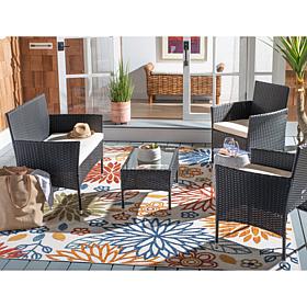 Safavieh Abdul 4-Piece Living Set - Black, Grey
