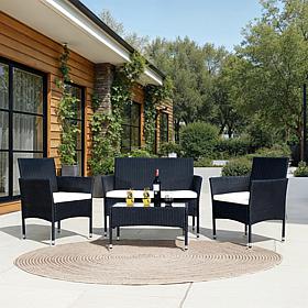 Safavieh Abdul 4-Piece Living Set - Black, Grey